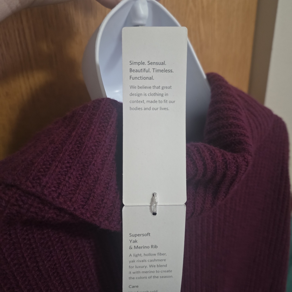NWT Eileen Fischer Women's Purple Wool Sweater - Picture 7 of 13